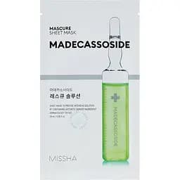 Тканинна маска для обличчя з мадекассосідом Missha Mascure Rescue Solution Sheet Mask Madecassoside, 27 мл
