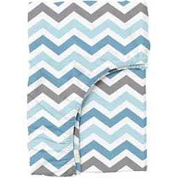 Простирадло Cosas на резинці 80х190х25 grey zigzag cs2, синій (ZigGreyBlue_80х190х25)