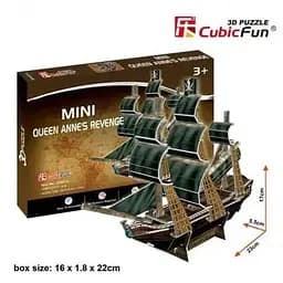 Тривимірна головоломка-конструктор "КОРАБЕЛЬ ПОМСТА КОРОЛЕВИ ГАННИ" CubicFun S3031h Різнокольоровий