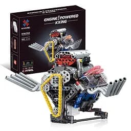 Конструктор двигатель V8 аккумуляторный мотор с приложением STEM конструктор двигателя внутреннего сгорания для детей и взрослых, 655 деталей