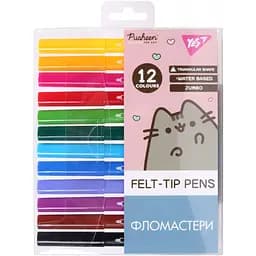 Фломастери Yes Jumbo Pusheen 12 кольорів (650589)