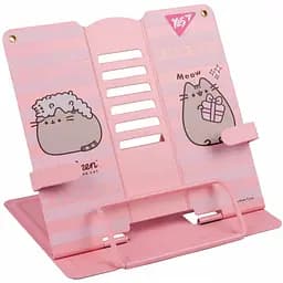 Підставка для книг Yes Pusheen з додатковими фіксаторами металева рожева (470519)