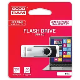 Флеш-накопичувач GoodRam USB3.0 64GB Twister Black (UTS3-0640K0R11) - мініатюра 2