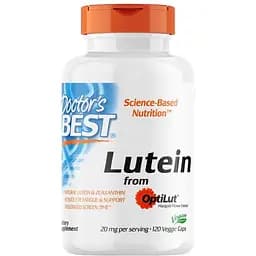 Натуральна добавка Doctor's Best Lutein with OptiLut 120 вегакапсул