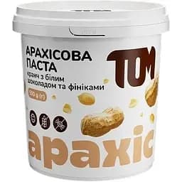 Заменитель питания TOM Арахисовая паста Crunch с финиками и белым шоколадом, 500 грамм