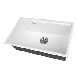 Кухонная мойка под столешницу белая 1 мм из нержавеющей стали Nett NW-7042, Белый