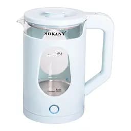 Електрочайник Sokany SK-SH-1071 на 2.3 л 2000 Вт, блакитний Sokany SK-SH-1071BL - мініатюра 2