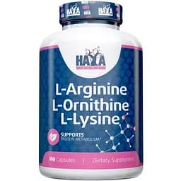 Стимулятор тестостерону Haya Labs L-Arginine L-Ornithine L-Lysine 100 капсул