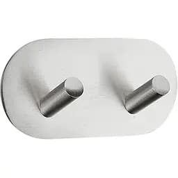 Вішалка настінна MVM My Home, матова, сіра, 2 гачки (HSS-504/2R PSS)