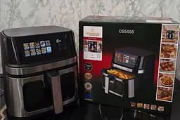 Аерофритюрниця безмасляна Crownberg CB-5555 8.5л з сенсорним керуванням 2000Вт Чорний/Сірий - мініатюра 4