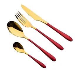 Набір столових приборів Bergner Lisboa red 16 предметів (BG-45148-RD) - мініатюра 6