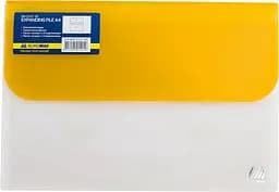 Папка-конверт TRAVEL BM.3707-99 BUROMAX, на липучке, А4, 4 отделения, матовый полупроз.пластик (4823078953360) Жёлтый