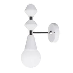 Настінне бра Dome № 1 PikArt арт. 6233 Срібний/білий