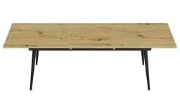 Стіл журнальний трансформер Dandi Small Ferrum-decor 45x120(160)x70 Чорний метал ДСП Дуб Артізан 16 мм (FRD-106800) - мініатюра 2