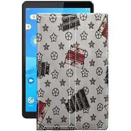 Чехол StatusCASE из экокожи для планшета Lenovo M8 TB-8705f Луи-Витон-белый