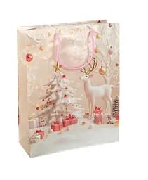 Пакет подарочный "Новый Год" 2580-1 вертикальный 18*21,5*8 см, ручка-шнурок (6927661258011) Вид 2