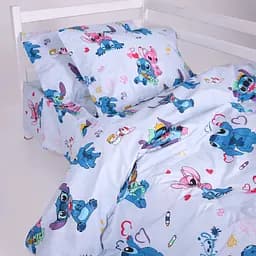 Підковдра бязь MirSon Kids Time Cute Stitch Blue 220х240 см (2200012552285)