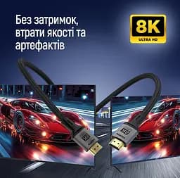 Кабель HDMI Colorway CB-HD088BK UHD v2.1 8K 48Gbit HDR Ethernet ARC 2 м - мініатюра 11
