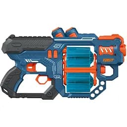 Іграшковий пістолет Fast Pioneer Manual з подвійним барабаном та м'якими набоями 18 шт. синій (BH804)
