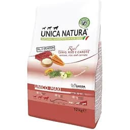 Сухой корм для собак Unica Natura Unico Maxi оленина с рисом и морковью 12 кг