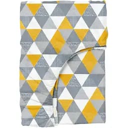Простирадло Cosas на резинці 80х200 triangles, жовтий (DeltaYellowGrey_80x200x20)