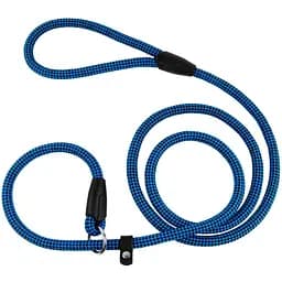 Поводок-удавка для собак Barksi Active (длина 183 см диаметр 12 мм) шахматы черно-голубой