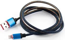 Кабель Dengos NTK-L-MT Round Lightning Cable 1m Jeans