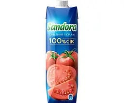 Sandora, 0,95 л, Сік натуральний Томатний Сандора, з сіллю