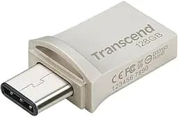 Флеш-накопичувач Transcend 128GB JetFlash 890 Silver USB 3.1/Type-C (TS128GJF890S) - мініатюра 3