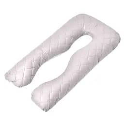 Наволочка на П-подушку İdeia зі стібкою для вагітних та відпочинку 140х75х20 см (8000030029_св.сіра/біла)