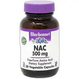 Амінокислота Bluebonnet Nutrition NAC 500 мг 30 вегакапсул