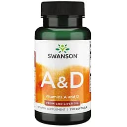 Комплекс вітамінів Swanson Vitamin A & D 250 капсул