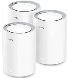 MESH-система Cudy Mesh-система WiFi 6 2.5G M3000 V2.0 White (3-Pack) 3 штуки двухдиапазонные (73-00553)