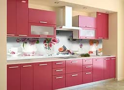 Кухонний фартух самоклеючий Квіткові букети для кухні наклейка ПВХ білий 60х250 см Happy Pocket Z180590 - мініатюра 3
