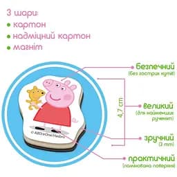 Набір магнітів Magdum Свинка Пеппа Магнітна історія Сім’я Пеппи (МЕ 5031-15) - мініатюра 4