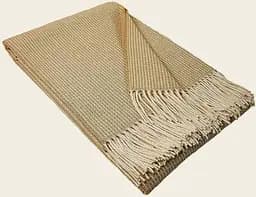 Плед бавовняний Vladi Валенсія Верона 140х200 біло-бежева (10371)