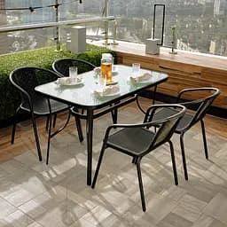 Комплект садових меблів 4Points Siena-4 з прямокутним столом 120x70x70 см