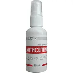 Спиртовой антисептик Elixir для рук и тела 50 мл