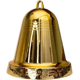 Велика ялинкова іграшка дзвіночок Linhai 25 см золотистий (890506)