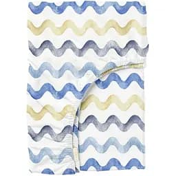 Простирадло Cosas на резинці 80х190х25 waves, синій (WaveBlueBeige_80x190x25)