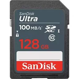 Карта памяти Sandisk SDHC (UHS-1) Ultra 128Gb class 10 (100Mb/s) (SDSDUNR-128G-GN3IN)