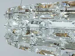 Підвісна LED-люстра Diasha 7896/800+600+400S-Gold з трьома кришталевими кільцями, пультом, 98 W, Gold, 78 см, 16-30m2 - мініатюра 4