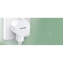 Зарядний пристрій адаптер блок Usams US-CC080 T20 Dual USB Round Travel Charger - мініатюра 3