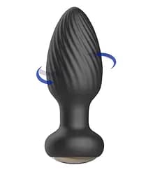 Анальная пробка B-Series Rotating anal plug, с функцией ротации, черная Boss Series 56-1063 103418