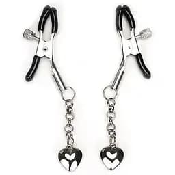 Затискачі для сосків Liebe Seele Solid Heart Nipple Clamps Silver