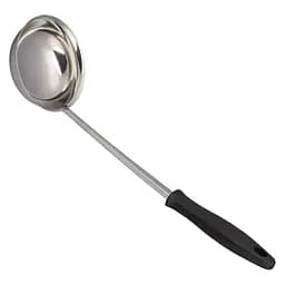 Половник з нержавіючої сталі з петлею для підвішування 33 см 100 мл, Kitchen Master Сірий 86822