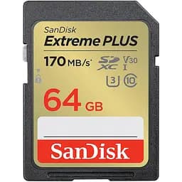 Карта памяти Sandisk 64GB SDXC Extreme PLUS Memory Card + 2 years Rescue (SDSDXW2-064G-GNCIN)