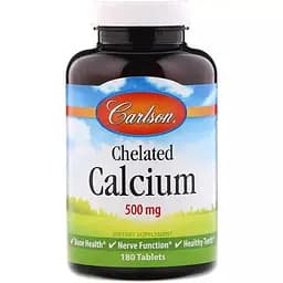 Кальцій хелат Carlson Chelated Calcium 500 мг 180 таблеток