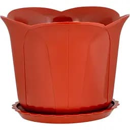 Вазон для цветов Ekodeo 2 л терракотовый (P88906BR)