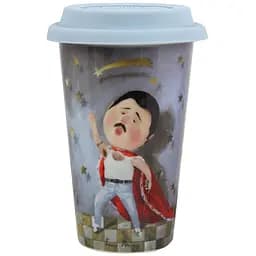 Чашка с силиконовой крышкой Elen Dekor Famous 400 мл (924-682)